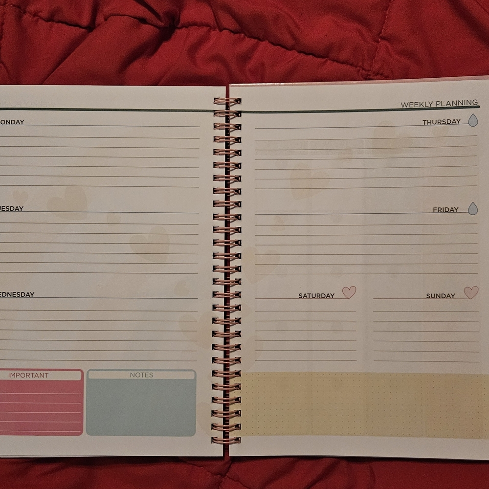 Pink Planner with Stickers and Green Pens - Picture 6 of 9